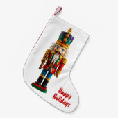 クリスマスカラフルのくるみ割り玩具 スモールクリスマスストッキング (正面 (吊り時))