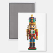 クリスマスカラフルのくるみ割り玩具 マグネット (正面/裏面)