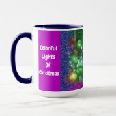 クリスマスカラフルのマグカップの光 マグカップ (左)