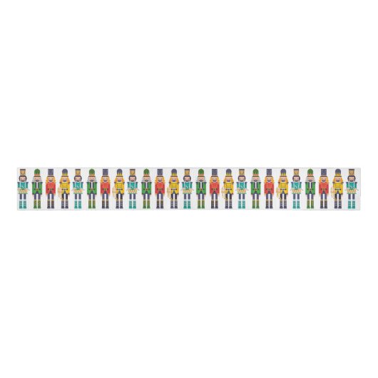 クリスマスカラフルのモダンくるみ割り グログランリボン (正面)