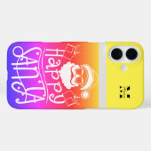 クリスマスカラフルの名パーソナライズされた称とイニシャル Case-Mate iPhoneケース (裏面 (横))