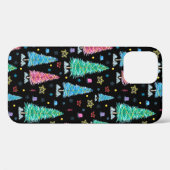クリスマスカラフルの夜のイヤレストのクリスマスツリー Case-Mate iPhoneケース (裏面 (横))