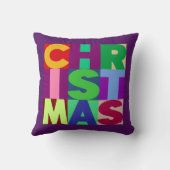 クリスマスカラフルの文字広場 クッション (裏面)