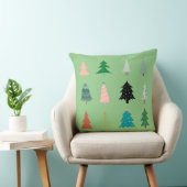 クリスマスカラフルの木は別の側に緑 クッション (椅子)