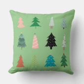 クリスマスカラフルの木は別の側に緑 クッション (正面)