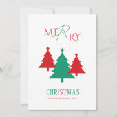 クリスマスカラフルの木メリークリスマスカード シーズンカード (正面)