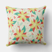 クリスマスカラフルの花 クッション (裏面)