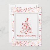 クリスマスカラフルはがき シーズンポストカード (正面/裏面)