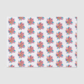 クリスマスカラフルウォーターカラーポインセチア 薄葉紙 (正面)