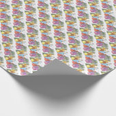 クリスマスカラフルカロリング ラッピングペーパー (角)