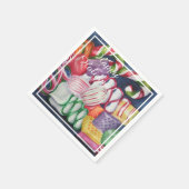 クリスマスカラフルキャンディパーティー スタンダードカクテルナプキン (角)