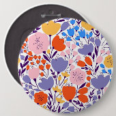 クリスマスカラフルギフトと明るいフローラ 缶バッジ (正面&裏面)