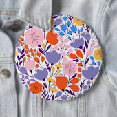 クリスマスカラフルギフトと明るいフローラ 缶バッジ (インサイチュ)