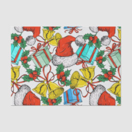 クリスマスカラフルギフトイエロークリスマスベルホリデー 薄葉紙