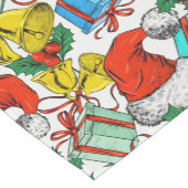 クリスマスカラフルギフト赤サンタ帽子の休日 ショートテーブルランナー (コーナー)