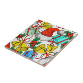 クリスマスカラフルギフト赤サンタ帽子の休日 タイル (側面)