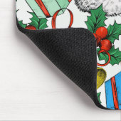 クリスマスカラフルギフト赤サンタ帽子の休日 マウスパッド (コーナー)