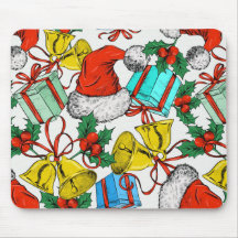 クリスマスカラフルギフト赤サンタ帽子の休日