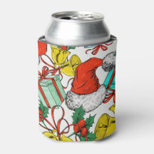 クリスマスカラフルギフト赤サンタ帽子の休日