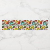 クリスマスカラフルギフト赤サンタ帽子ホリデーW ペットボトルラベル (シングルラベル)