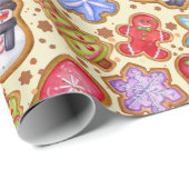 クリスマスカラフルクッキー ラッピングペーパー (ロールコーナー)