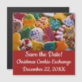 クリスマスカラフルクッキーI Holiday Save the Date (正面/裏面)