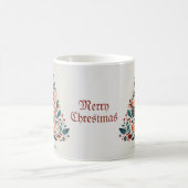 クリスマスカラフルツリースカンジナビアフォークアート コーヒーマグカップ (中央)
