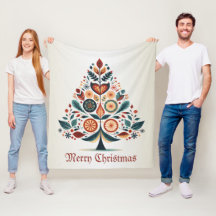 クリスマスカラフルツリースカンジナビアフォークアート