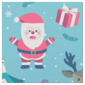 クリスマスカラフルデザイン ファブリック (クローズアップ)
