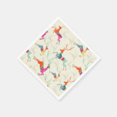 クリスマスカラフルトナカイかわいらしア スタンダードカクテルナプキン (角)