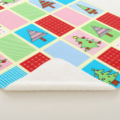 クリスマスカラフルパターン シェルパブランケット (3/4)