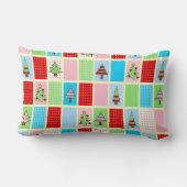 クリスマスカラフルパターン ランバークッション (裏面)