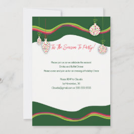 クリスマスカラフルパーティの招待状 招待状