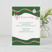 クリスマスカラフルパーティの招待状 招待状 (スタンド正面)