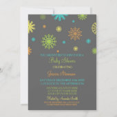 クリスマスカラフルベビーシャワー招待状 招待状 (裏面)