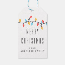 クリスマスカラフルホリデークリスマスライト ギフトタグ