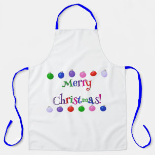 クリスマスカラフルボールメリークリスマスエプロン エプロン