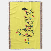 クリスマスカラフルライツラブ文字-45872 スローブランケット (正面縦)