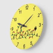 クリスマスカラフルライツラブ文字-45872 ラージ壁時計 (傾斜)