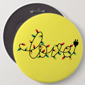 クリスマスカラフルライツラブ文字-45872 缶バッジ (正面&裏面)