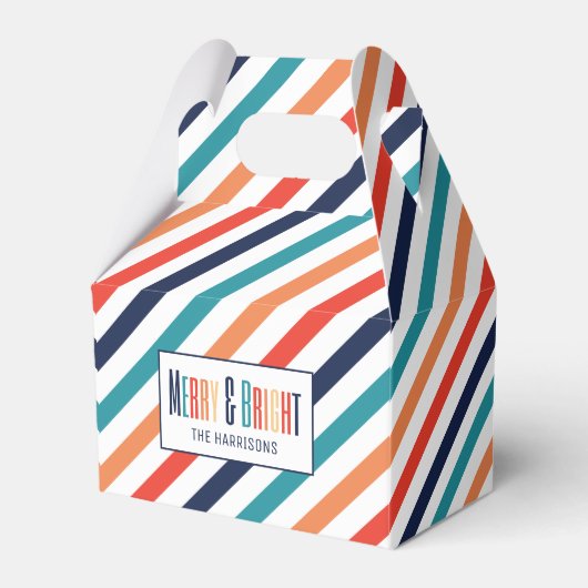 クリスマスカラフルレトロストライプメリーズ&ブライト フェイバーボックス (正面サイド)