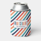 クリスマスカラフルレトロストライプメリーズ&ブライト 缶クーラー (缶裏面)