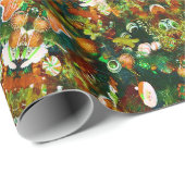 クリスマスカラフル万華鏡のように千変万化するパターン ラッピングペーパー (ロールコーナー)