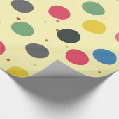 クリスマスカラフル円パターン ラッピングペーパー (角)