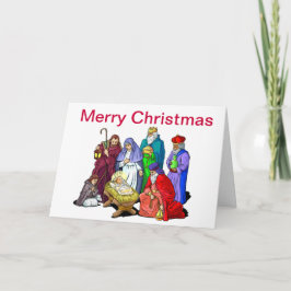 クリスマスカラフル出生シーン シーズンカード
