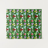 クリスマスカラフル天使パターン タペストリー (正面(横))