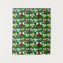 クリスマスカラフル天使パターン