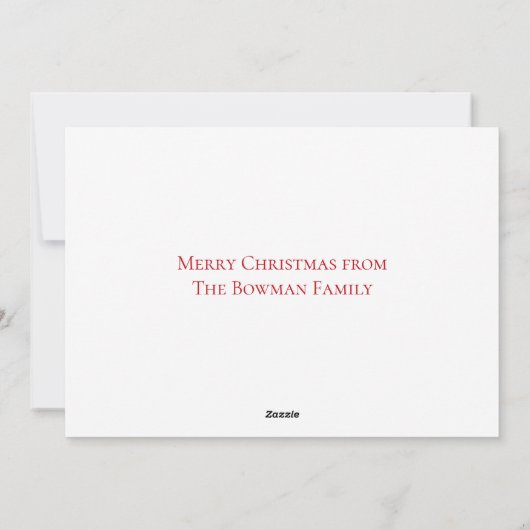 クリスマスカラフル家族の写真かわいい散らかった明るい シーズンカード (裏面)