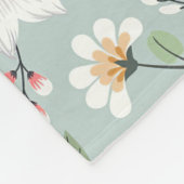 クリスマスカラフル手描き花 フリースブランケット (角)