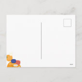 クリスマスカラフル抽象芸術トナカイ シーズンポストカード (裏面)